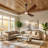 3-Blade Farmhouse Ceiling Fan With Light Kit and Remote, Memory LED Light, 6 Speed Noiseless DC Motor-1107420588
