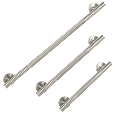 Bath Safety Knurling Grab Bar Set, 3 Pack, 18'' 24'' 36''