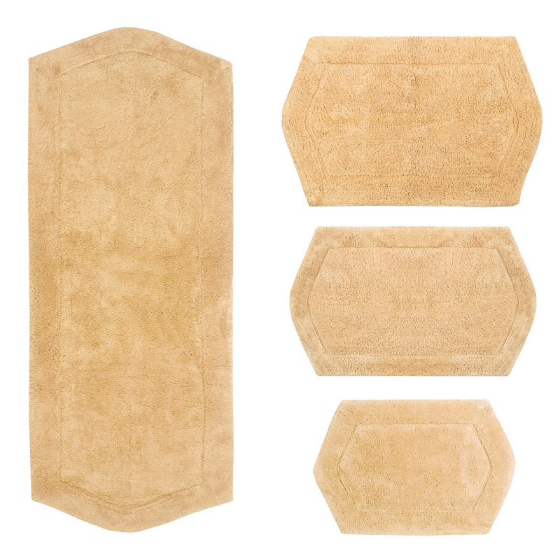 Tapis pour salle de bain Morissette, Jaune