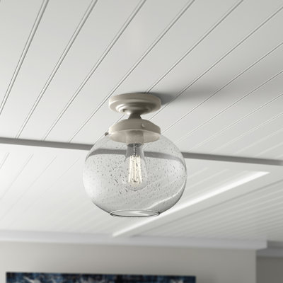 Plafonnier semi-encastré simple en forme de globe 9,75 po Antioch