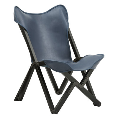Kyjuan Genuine Top Grain Leather Tripolina Sling Chair by Corrigan Studio