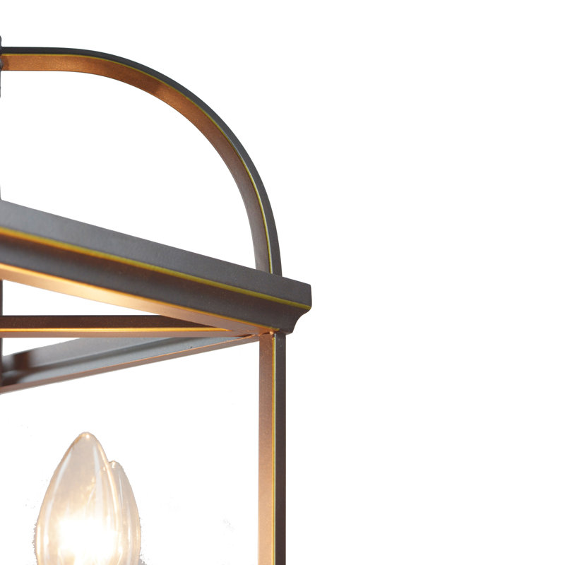 Luminaire suspendu rectangulaire 4 lumières lanternes Jayde