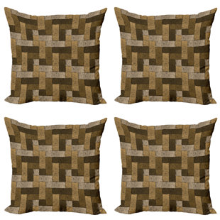 Housse de coussin chocolat (Ensemble de 4)