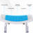 6-Level Adjustable Shower Stool For Elderly, Injured & Pregnant - Non-Slip, , Blue, Aluminum Construction Chair And 6 Levels, Proof, Blue