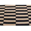 Tapis géométrique beige / noir en laine noué à la main à motif géométrique 5 pi 7 po x 8 pi 1 po Cedorah