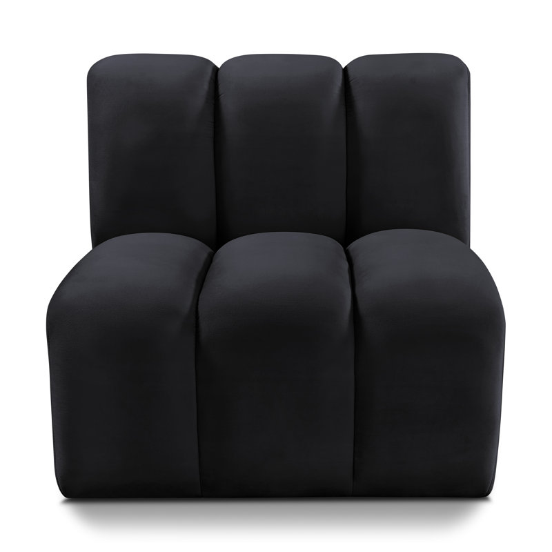 Hiplita Velvet Side Chair, Black Velvet