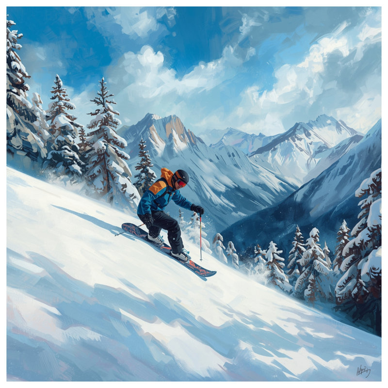 Housses de couette Snowy Mountain, Grand lit