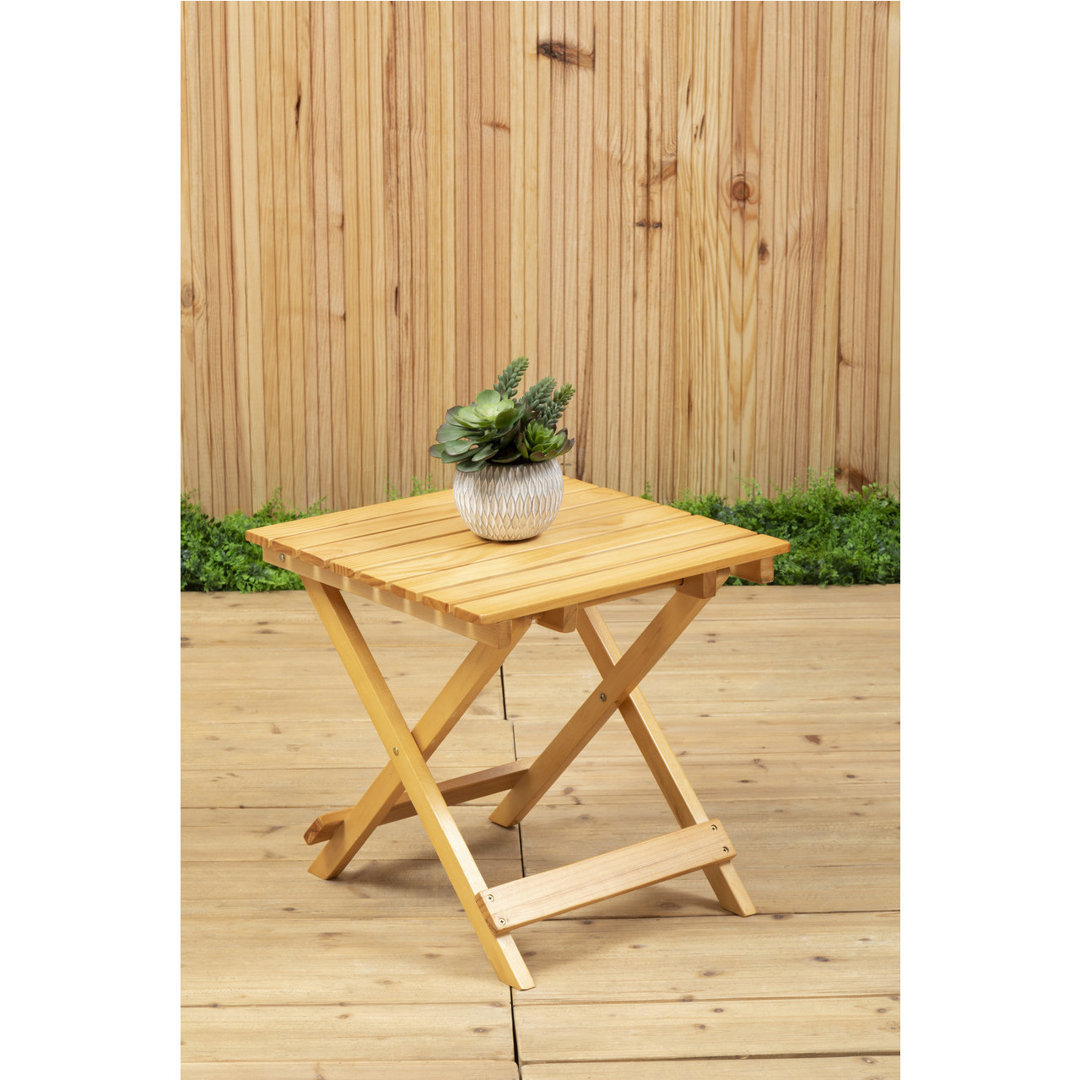 Christianson Square Poplar Folding Outdoor , 46cm cm W 46cm cm D