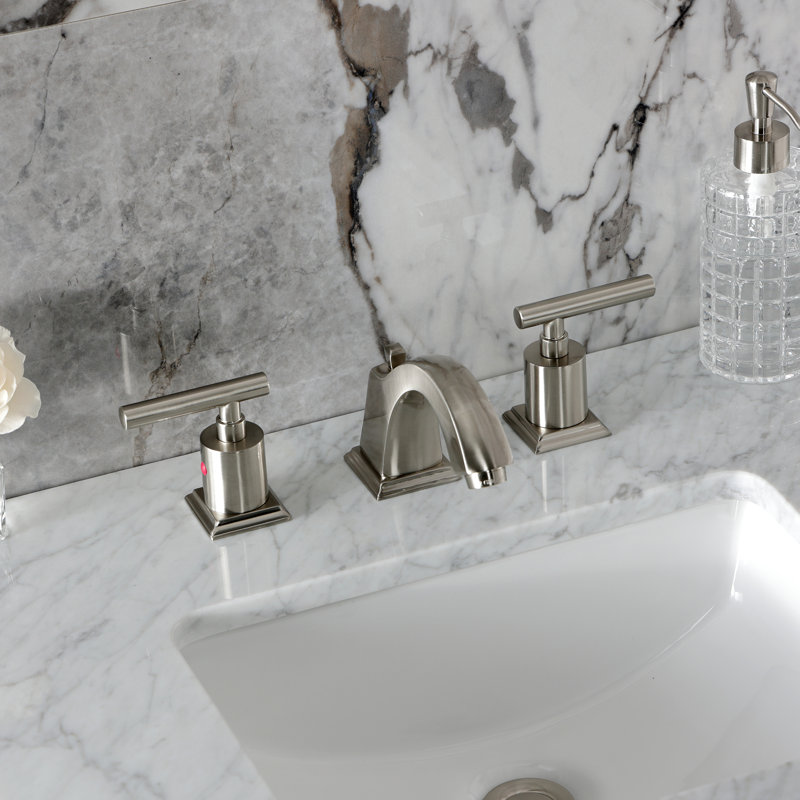 Robinet de salle de bain espacé Kingston, Nickel brossé