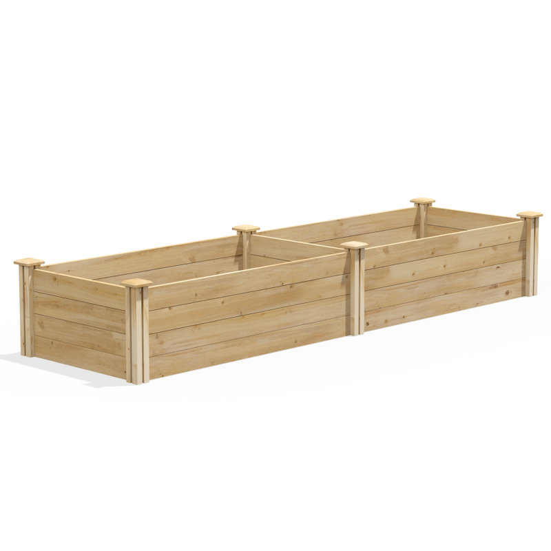 Original Cedar Raised Garden Bed, 14" H x 96" W x 24" D