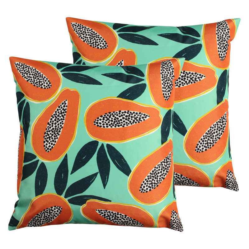 Indoor / Outdoor Floral Square Throw Cushion