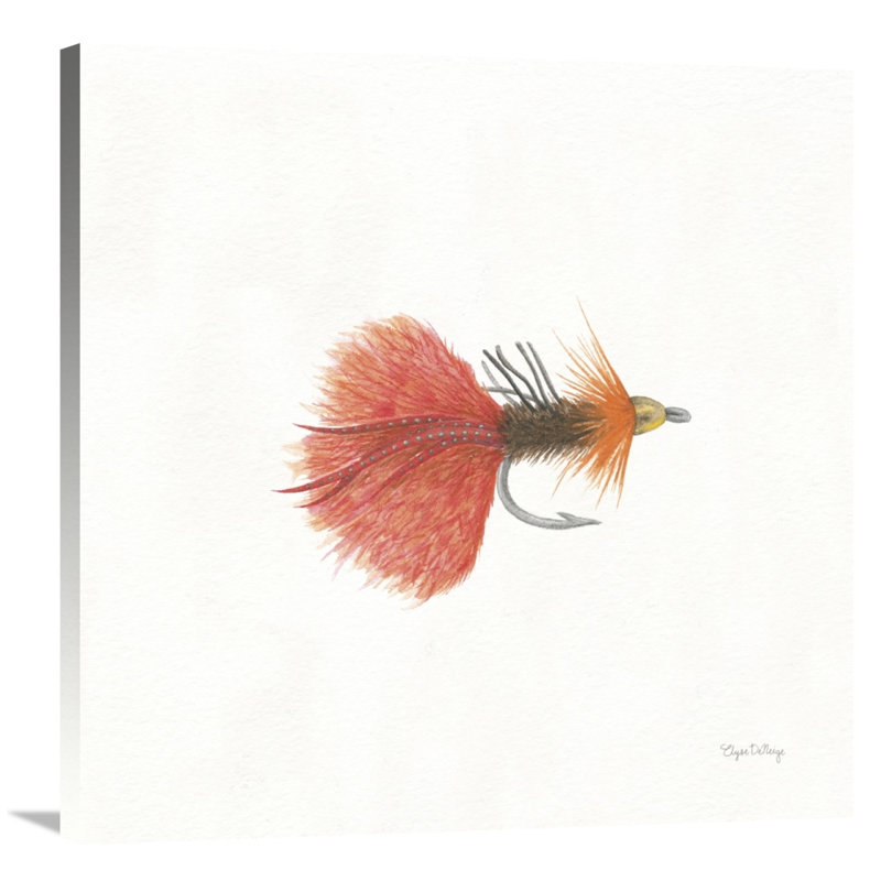 " Gone Fishin VIII " by Elyse DeNeige, 36" H x 36" W, No Mat, Wrapped Canvas