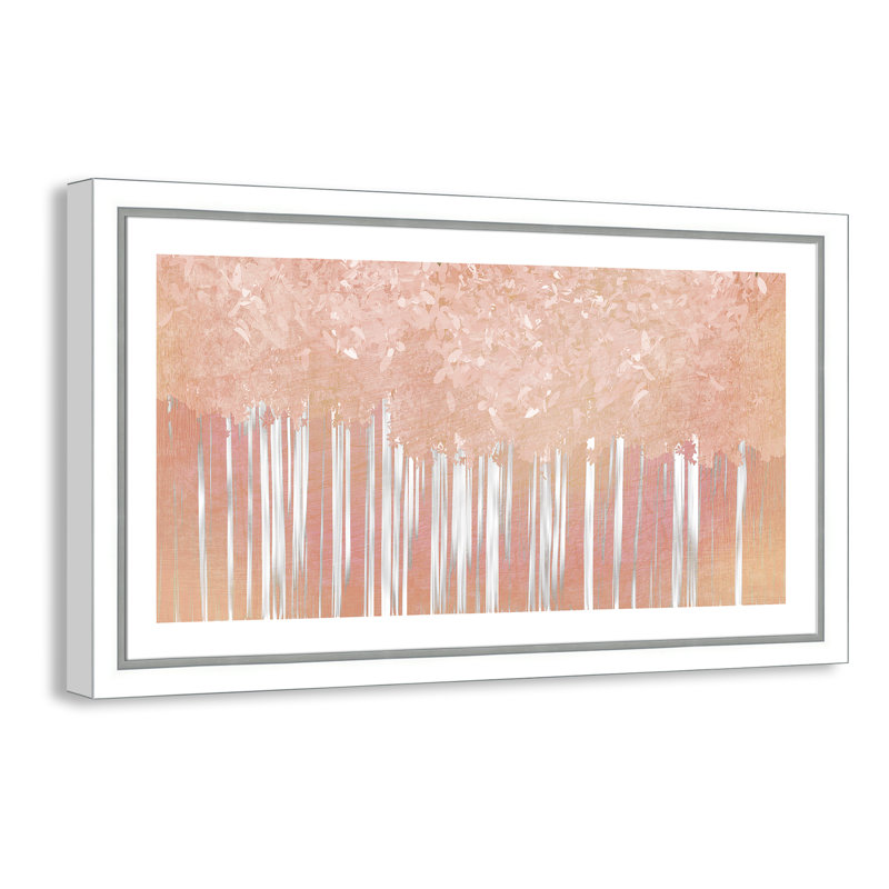 «Pink Forest», reproduction encadrée, Blanc, H 27,75 po x l 47,75 po x P 1,13 po