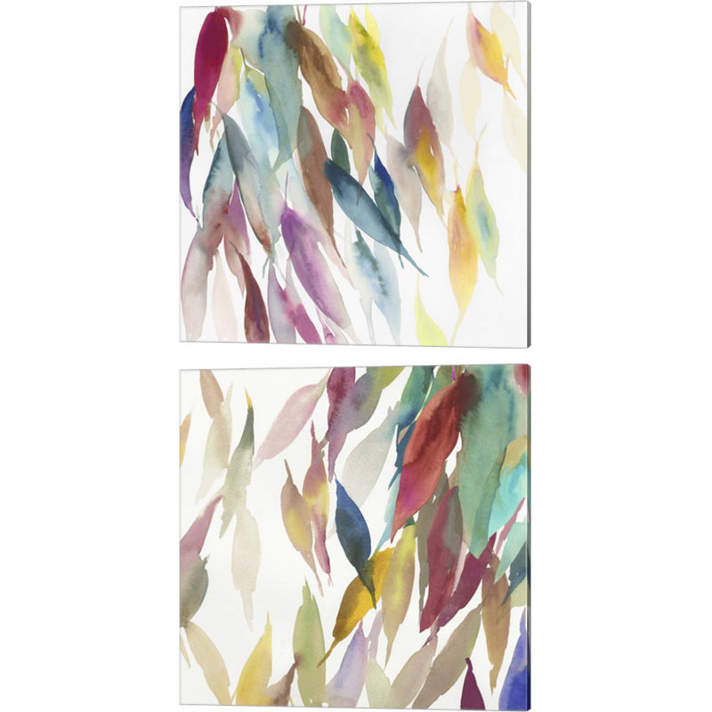 " Fallen Colorful Leaves I & II " by Tom Reeves 2 - Pieces