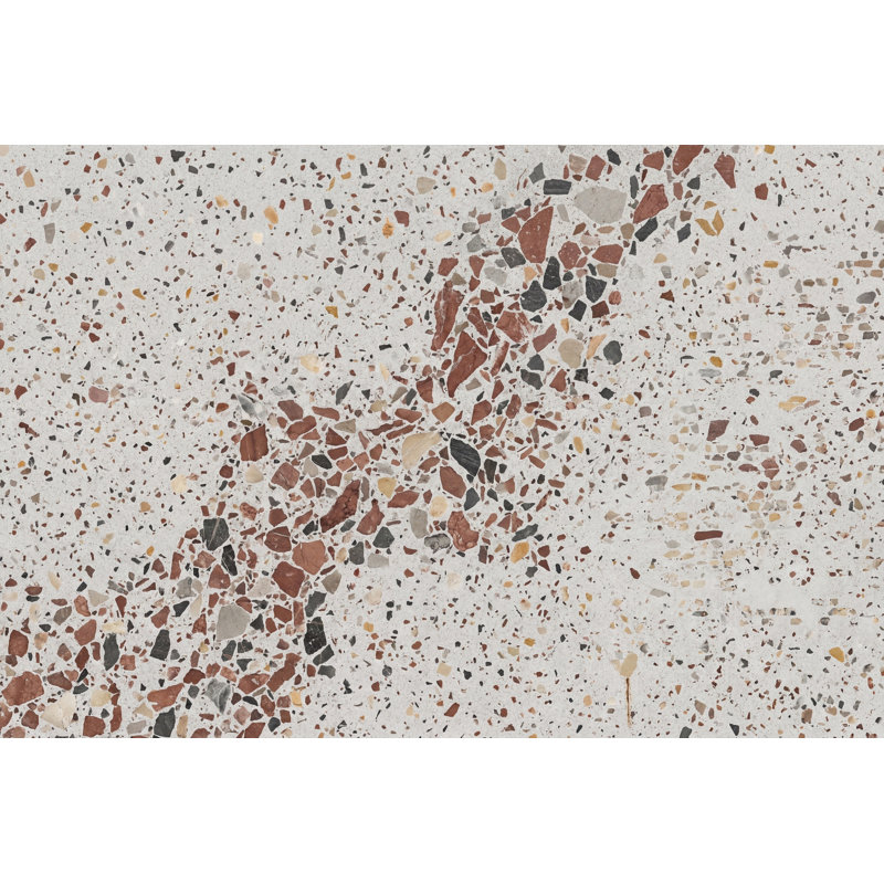 Papier peint texturé en béton Terrazzo, 140 po x 108 po, Texturé non collé