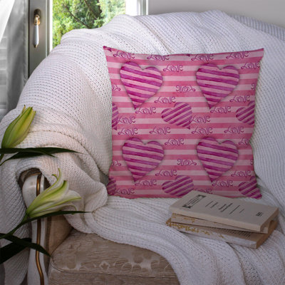  Coussin décoratif extérieur Hot Striped Hearts