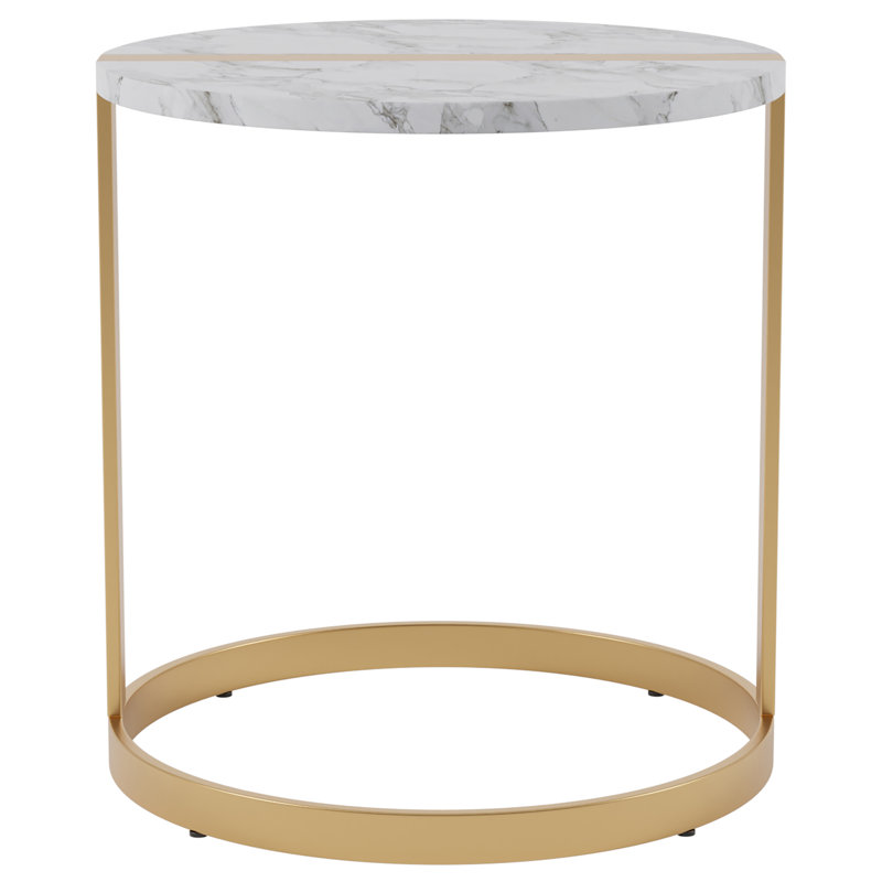 Table de bout cadrée, Blanc