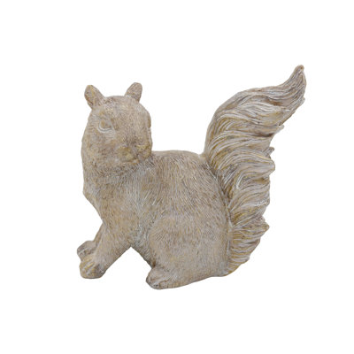 Resin Squirrel Figurine, Decorative Objects, White, Resin, Tabletop, Living Room, Fall Harvest, Home Decoration