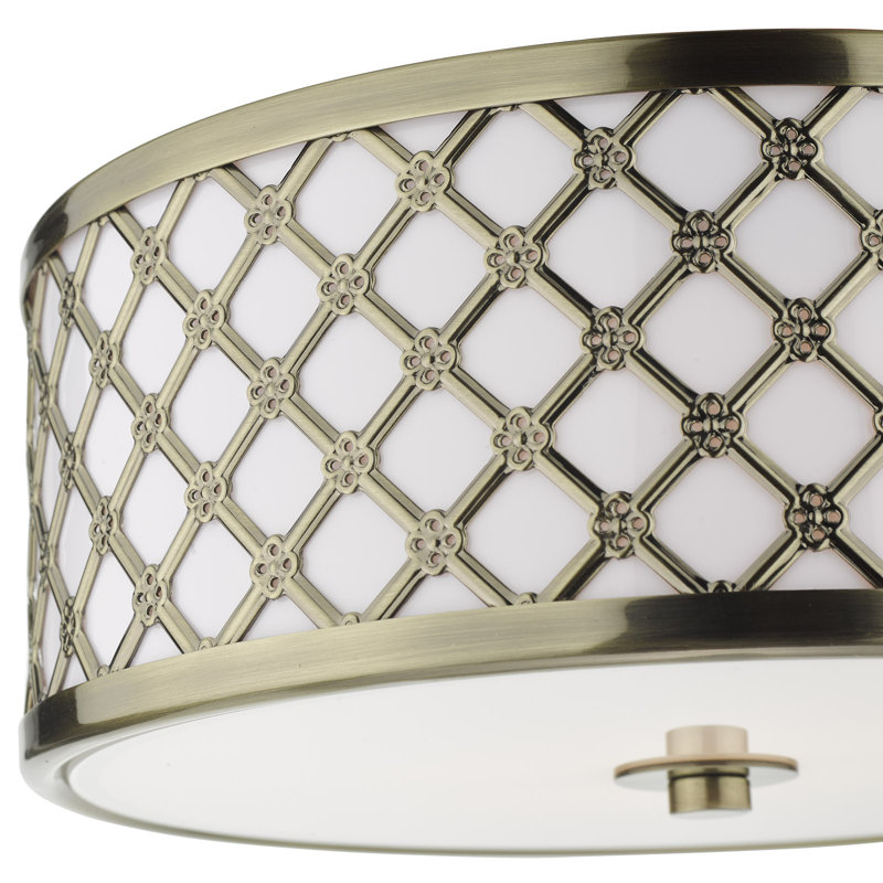 Andrasta Glass Flush Mount, Chrome