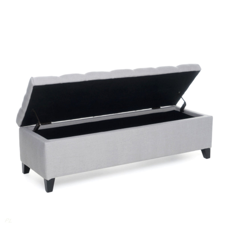 GLOUSTER STORAGE OTTOMAN, Light Gray