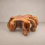Table basse ronde en bois brun
