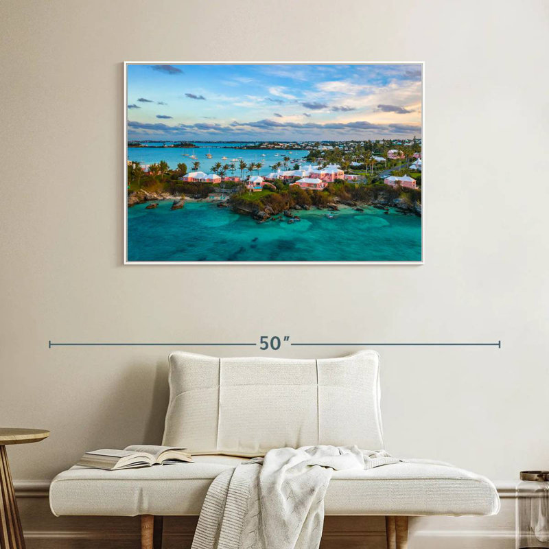 Bermuda Vanna House, Cadre flottant blanc, 40 po x 27 po
