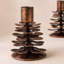 Ensemble de 4 chandelles coniques en forme de pin de Noël