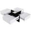Table basse enduite avec rangement caché et coulissante extensible pour un salon élégant à 4 zones-836916750