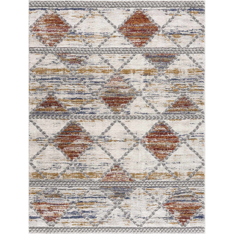 Geometric Indoor Rug, Rectangle 2' x 2'11"