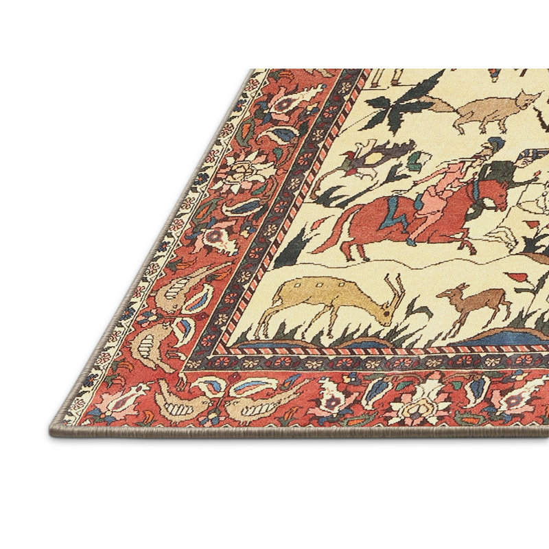 Tapis oriental beige, Rectangle 6 pi x 9 pi