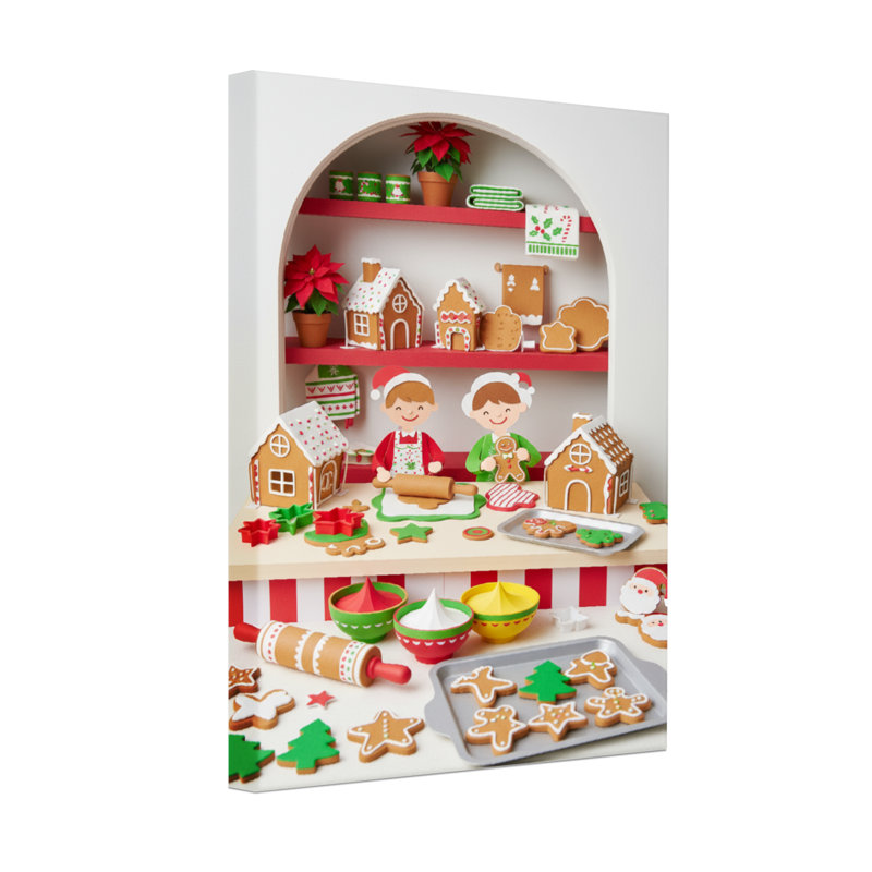 Scène de Noël de Noël maison en pain d'épice