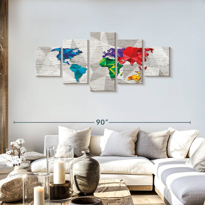 Geometric World Jaylen II, 30" H x 68" W