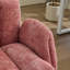 Chaise de bureau pivotante en chenille avec accoudoirs convertibles et coussin double pour bureau à domicile, crème-129963545