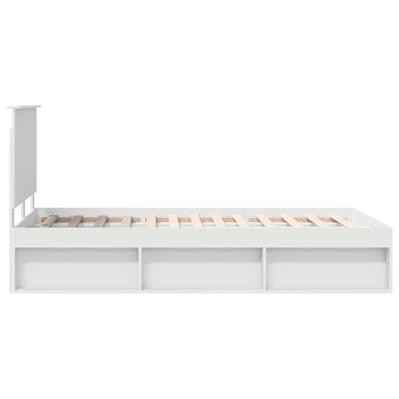 Solid Wood Bed, Small Double (4'), White