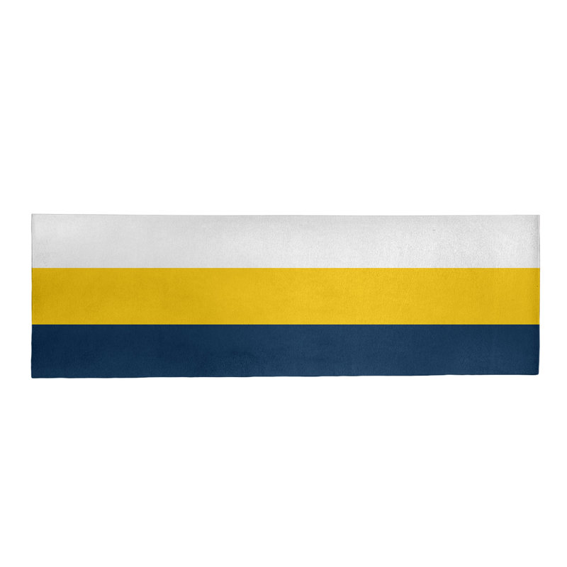 Tapis bleu/jaune, Tapis de couloir 2 pi 6 po x 8 pi