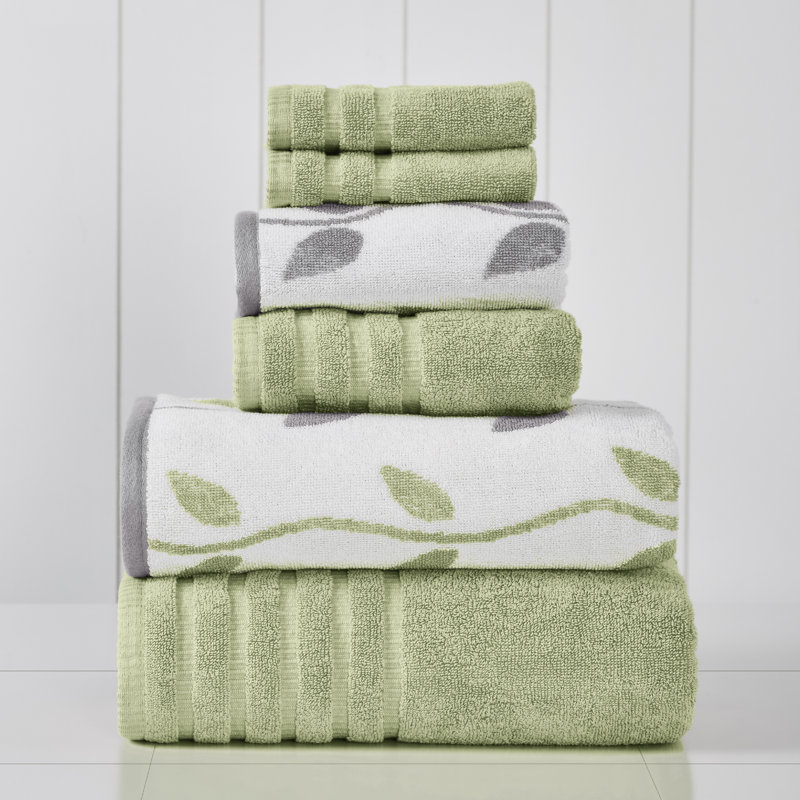 Sage Green Organic Cotton 6-Piece Towel Set