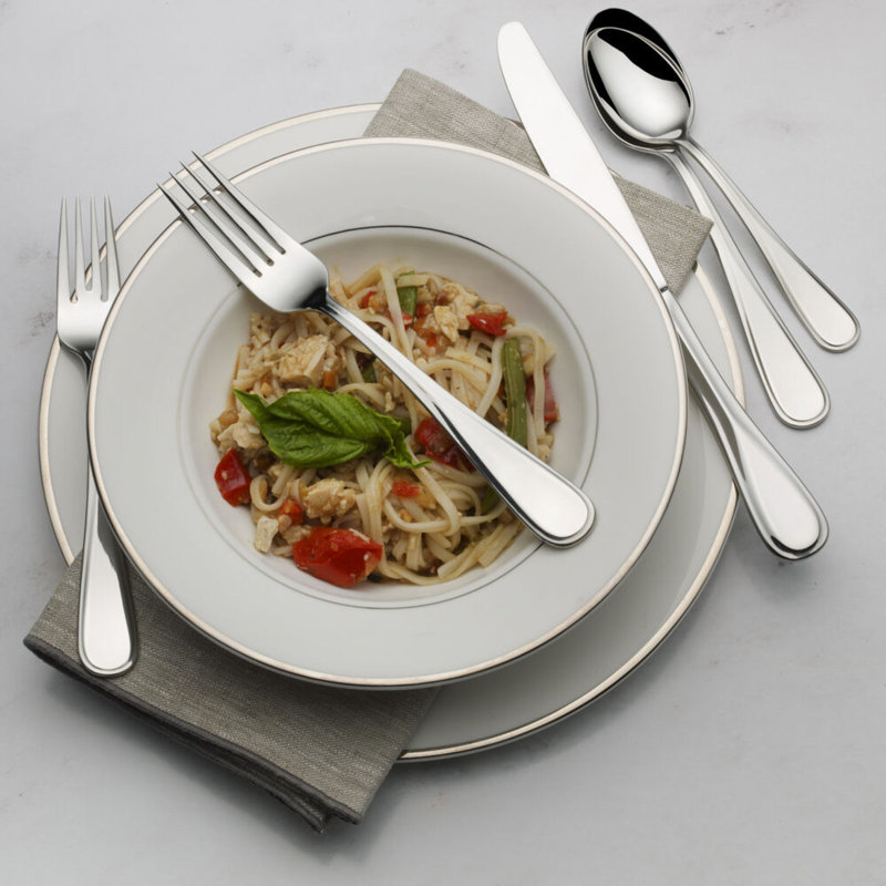 Mikasa Bravo 45 Piece Flatware Set, Service For 8, 18/10 Stainless Steel