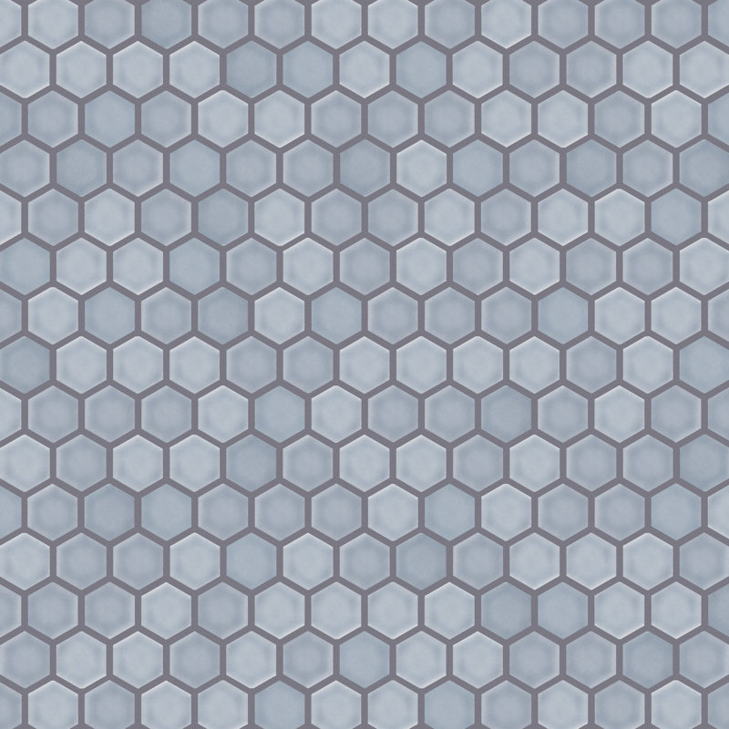 Hudson 1" x 1" Porcelain Honeycomb Mosaic Wall & Floor Tile, Slate
