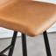 Tabouret de bar rembourré à hauteur de comptoir avec dossier incurvé ergonomique et structure en métal (ensembles de 2 pièces)-2075685414