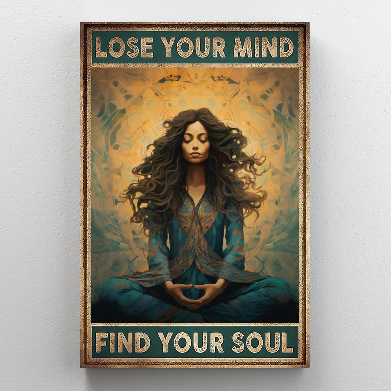«Laderrian Yoga Lose Your Mind 1», impression sur toile, H 14 po x l 11 po x P 1,25 po