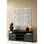 Panneau mural décoratif VIMA (LeafVeins) - L 48 po x l 24 po, panneau de PVC blanc avec clôture à écran privé pour la rénovation et la décoration murale-57508228