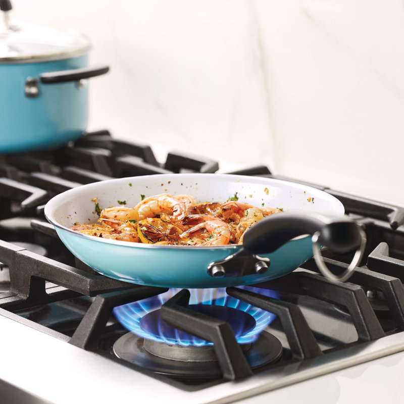 Eco Advantage 13-Piece Turquoise Aluminum Nonstick Cookware Set