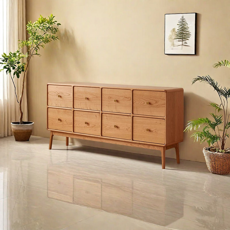Nordic-style luxury and retro sideboard, 33.1" H x 63" W x 16.5" D