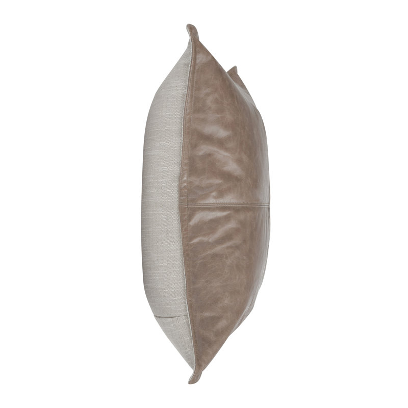 Cutler Reversible Throw Pillow, Taupe, Square 22"