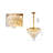 Transitional 12 Light Gold With Crystal Chandelier