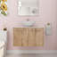 Ensemble de meuble-lavabo mural simple 29,56 po avec plateau en céramique Maxis