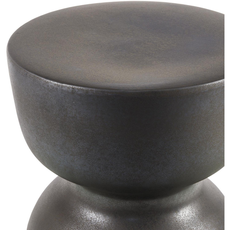 Tabouret d'appoint Gricel, Gris anthracite