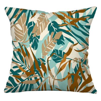Tropical Nature Motif Reversible Throw Pillow