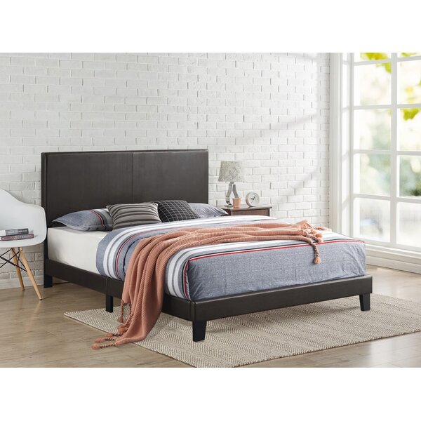 Ebern Designs Unoss Vegan Leather Platform Bed & Reviews | Wayfair