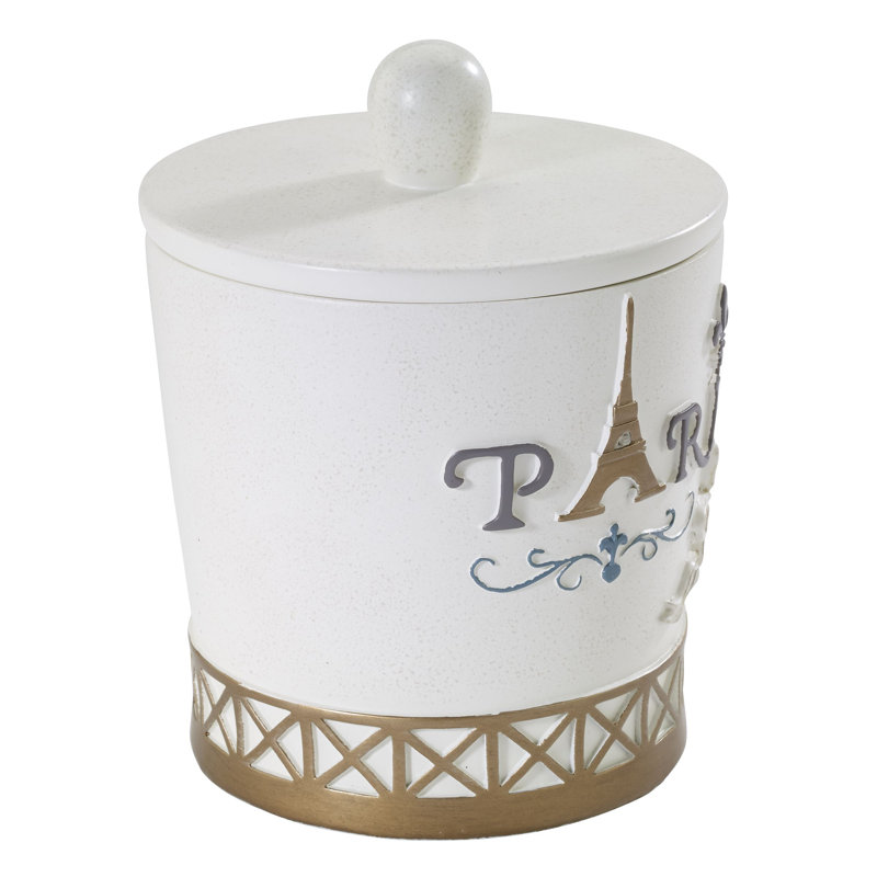 Paris Botanique Hand Painted Resin Covered Jar